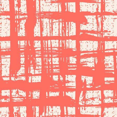 Coral and White tie dye seamless pattern.  Shibori seamless print. Watercolor hand drawn batik.  Handmade watercolour shirt tie dye pattern. Japan traditional tile. Salmon and White shibori.のイラスト素材