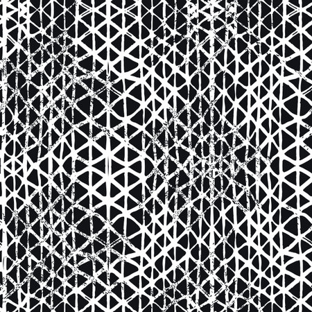 Batik Tie Dye Border. Stencil Japan Background. Greyscale Shibori Seamless Pattern. Tie Dye Abstract...