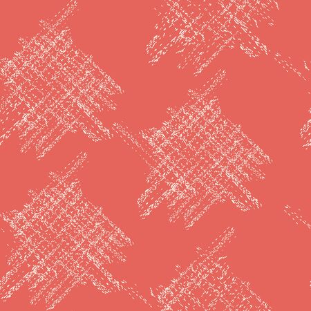 Rose Pink and White Vector seamless check pattern. Allover pattern. Ink grunge grid. Hand drawn seamless check pattern. Graphic background with ethnic tartan. Seamless check pattern background.のイラスト素材