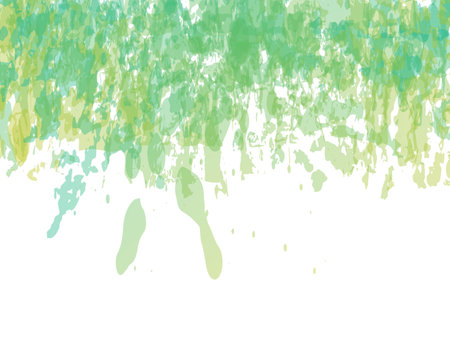 Green and Aqua Menthe Abstract Fluid Splash. Vector Brush Stroke. Isolated Splash on White Backdrop. Watercolor Textured Background. Sale Banner Brushstroke. Gradient Paintbrush.のイラスト素材