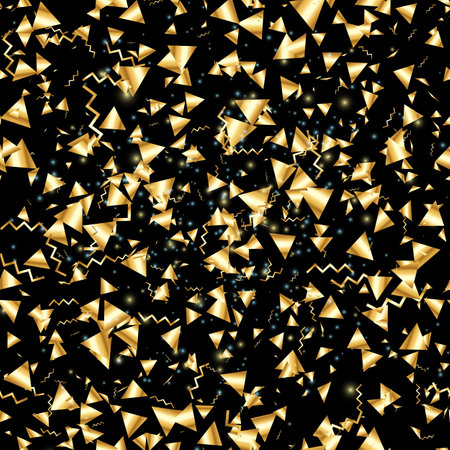 Holiday Greeting Card. 2021 Merry Christmas Banner. Shiny Party Background. Xmas present. Bright decoration. Glitter Gold Confetti. Isolated Vector. Falling Confetti. Xmas celebration. 2021 New Year.のイラスト素材