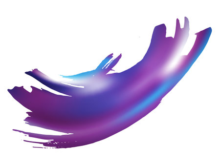 Isolated Splash on White Backdrop. Proton Purple Abstract Fluid Splash. Sale Banner Brushstroke. Gradient Paintbrush. Vector Brush Stroke. Watercolor Textured Background.のイラスト素材