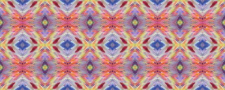 Kilim Rug Random Texture. Chevron Geometric Swimwear Pattern. Watercolor Ethnic Design. Paintbrush...