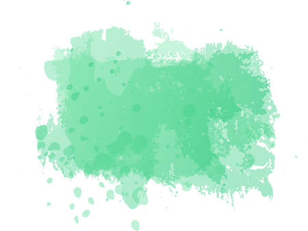 Vector Brush Stroke. Abstract Fluid Splash. Sale Banner Brushstroke. Gradient Paintbrush. Watercolor Textured Background. Green and Teal Isolated Splash on White Backdrop.のイラスト素材