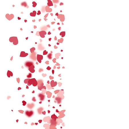 Heart Background. St Valentine Day Card with Classical Hearts. Red Pink Exploding Like Sign. Vector Template for Mother's Day Card. 8 March Banner with Flat Heart. Empty Vintage Confetti Template.のイラスト素材