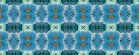 Watercolor Ethnic Design. Chevron Geometric Swimwear Pattern. Blue, Gray, Green Pastel Fun Rectangle...