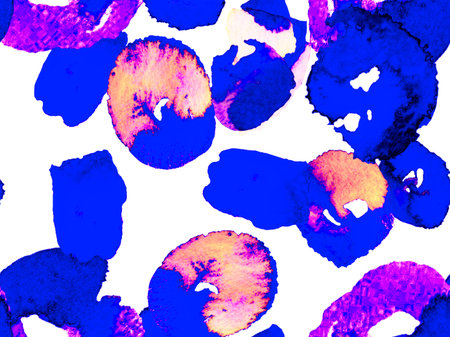 Bio Jasmin Seamless Pattern. Proton Purple Vibrant Sakura and Jasmine Print. Summer Vintage...