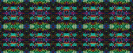 Ethnic Seamless Pattern. Fun Rectangle Ikat Rapport. Paintbrush Python Background. Chevron Geometric...
