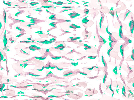 African Pattern. Stripes Seamless Pattern. Proton Purple Watercolor Camouflage Design. Abstract...