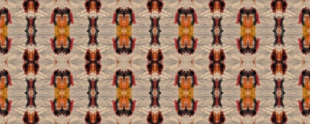 Watercolor Ethnic Design. Beige, Brown and Black Ethnic Seamless Pattern. Fun Rectangle Ikat...