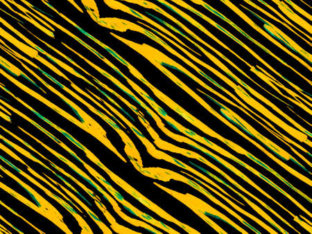 Rust Orange Watercolor Camouflage Design. Abstract Safari Tile. Geometric Animal Texture. African Pattern. Stripes Seamless Pattern. Zebra Skin Print. Animal Camouflage Background.の写真素材