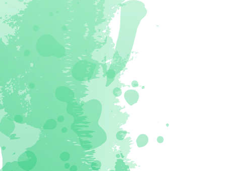 Vector Brush Stroke. Abstract Fluid Splash. Sale Banner Brushstroke. Green and Teal Watercolor Textured Background. Gradient Paintbrush. Isolated Splash on White Backdrop.のイラスト素材