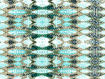 Vibrant Geometric Swimwear Pattern. Ethnic Seamless Pattern. Snake Skin Random Texture. Watercolor...