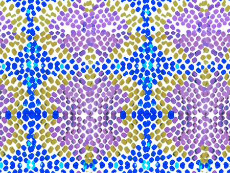 Snake Skin Random Texture. Vibrant Geometric Swimwear Pattern. Ethnic Seamless Pattern. Watercolor...