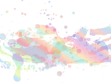 Vector Brush Stroke. Abstract Fluid Splash. Gradient Paintbrush. Isolated Splash on White Backdrop. Watercolor Textured Background. Sale Banner Brushstroke. Holographicのイラスト素材