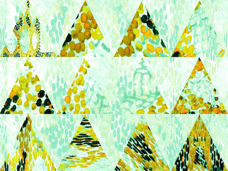Geo Symmetric Ikat Rapport. Snake Skin Random Texture. Vibrant Geometric Swimwear Pattern. Ethnic...