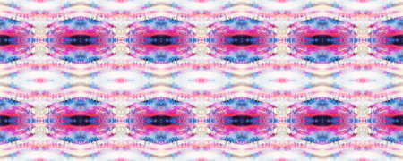Blue, Red, Purple Pastel Fun Rectangle Ikat Rapport. Ethnic Seamless Pattern. Kilim Rug Random...
