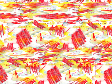 Fluid Seamless Tile. Psychedelic Paper. Crimson Red Vintage Texture Illustration. Abstract Texture...