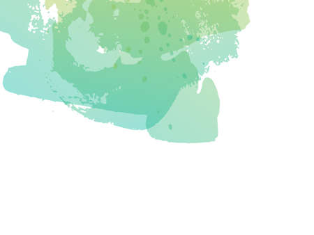 Vector Brush Stroke. Abstract Fluid Splash. Sale Banner Brushstroke. Isolated Splash on White Backdrop. Watercolor Textured Background. Gradient Paintbrush. Green and tealのイラスト素材
