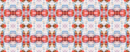 Chevron Geometric Swimwear Pattern. Snake Skin Random Texture. Red, Beige and Blue Paintbrush Python...