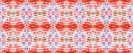 Red, Beige and Blue Watercolor Ethnic Design. Chevron Geometric Swimwear Pattern. Snake Skin Random...