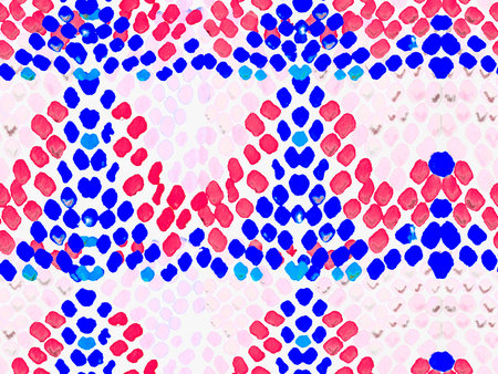 Snake Skin Random Texture. Geo Symmetric Ikat Rapport. Watercolor Ethnic Design. Summer Rhombus...