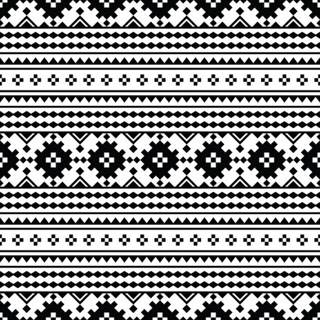 Seamless ethnic ornament pattern with abstract geometric. Border vector illustration. Native...
