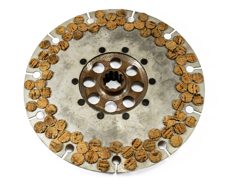 Antique vintage automotive Hudson style cork clutch disc assemblyの写真素材