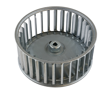Antique vintage american automobile heater blower wheel squirrel cage assembly on a white backgroundの写真素材