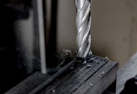 mill finishing a stack of steel plate with metal filings chips