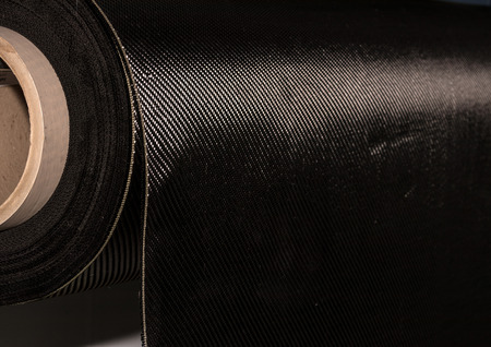 Carbon fiber rolled weave composite material industryの写真素材