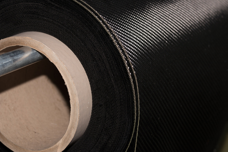 Carbon fiber rolled weave composite material industryの写真素材