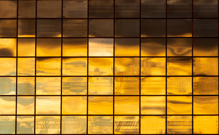 City glass skyscraper reflection of architecture in the sunlightの写真素材