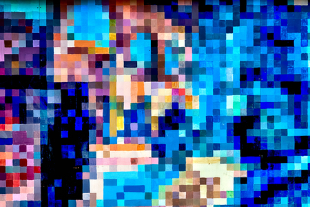 Stone rock brick block pattern texture in normal lightの写真素材