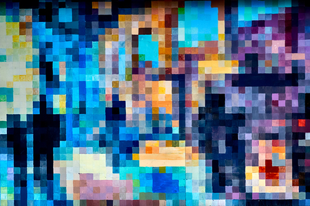 Stone rock brick block pattern texture in normal lightの写真素材