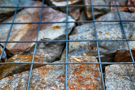 Stone rock brick block pattern texture in normal lightの写真素材