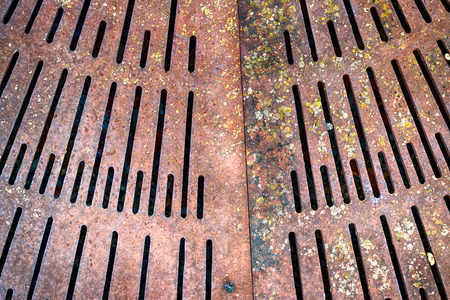 Steel metal repeating pattern texture of iron aluminum like materialsの写真素材
