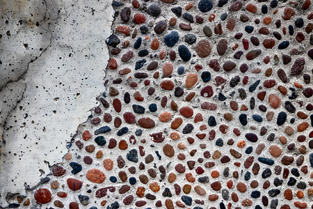 Stone rock brick block pattern texture in normal lightの写真素材