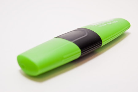 green magic marker single object isolated on white backgroundの写真素材