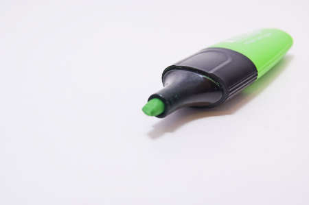 green magic marker single object isolated on white backgroundの写真素材