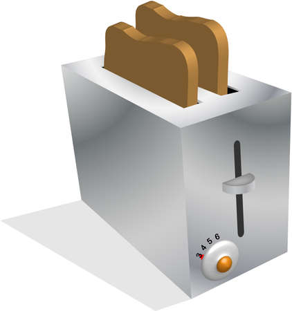 device for toasting bread, English muffins, crumpetsのイラスト素材