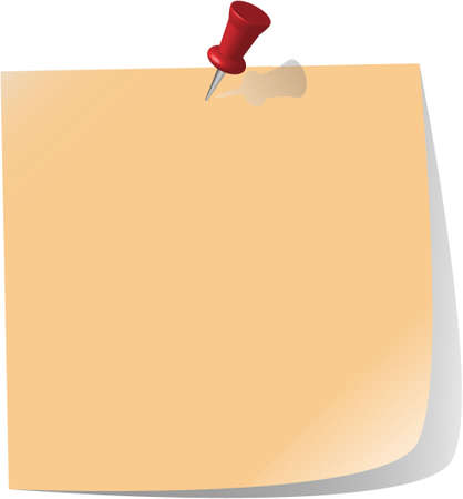 pinned note paperのイラスト素材