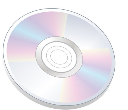 disk dvd cd rom isolated on whiteのイラスト素材
