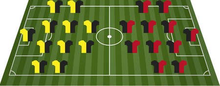 Football soccer field pitchのイラスト素材