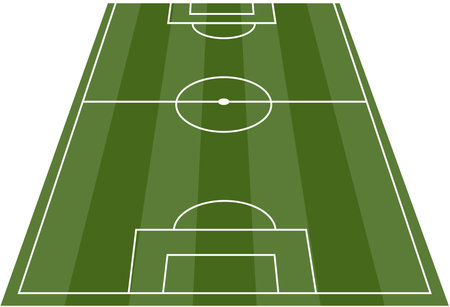 Football soccer field pitch のイラスト素材