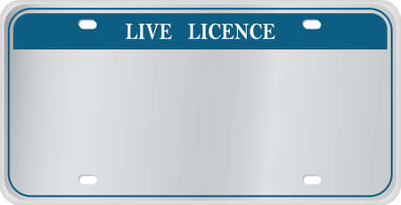 Empty License Plate With Built In Emboss Effect Graphic Style so that you can apply this emboss effect to any font of your choiceのイラスト素材