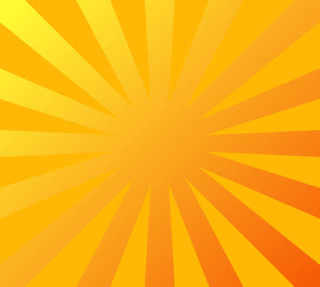  illustration of sunburst in orange and yellow color tones のイラスト素材