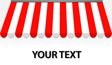 illustration of Storefront Awning in red のイラスト素材