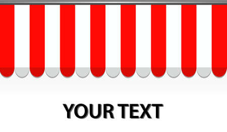 illustration of Storefront Awning in redのイラスト素材