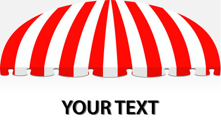 vector illustration of Storefront Awning in red のイラスト素材